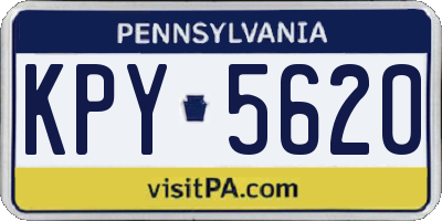 PA license plate KPY5620
