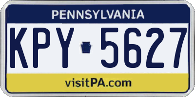 PA license plate KPY5627