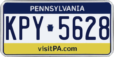 PA license plate KPY5628