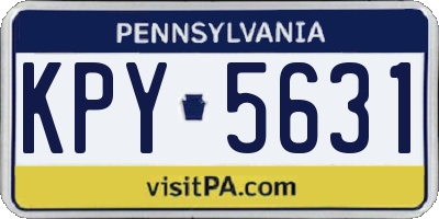 PA license plate KPY5631