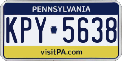 PA license plate KPY5638