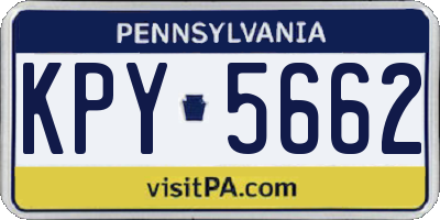 PA license plate KPY5662
