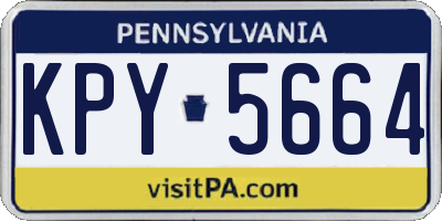 PA license plate KPY5664