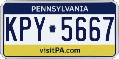 PA license plate KPY5667