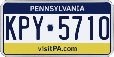 PA license plate KPY5710