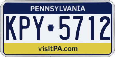 PA license plate KPY5712
