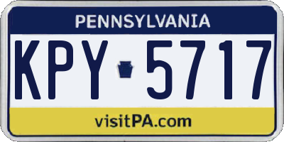 PA license plate KPY5717