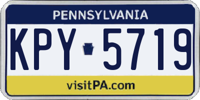 PA license plate KPY5719