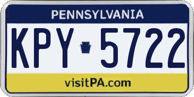 PA license plate KPY5722
