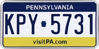 PA license plate KPY5731