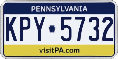 PA license plate KPY5732
