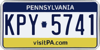 PA license plate KPY5741