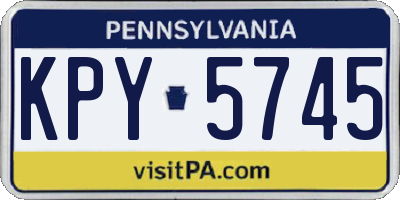 PA license plate KPY5745