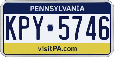 PA license plate KPY5746