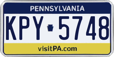 PA license plate KPY5748