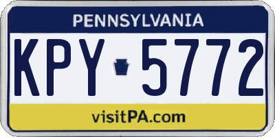 PA license plate KPY5772