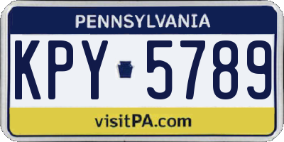 PA license plate KPY5789