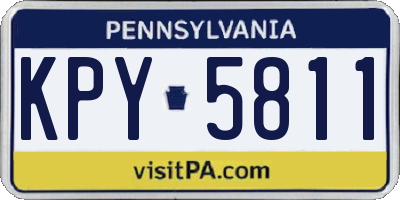 PA license plate KPY5811