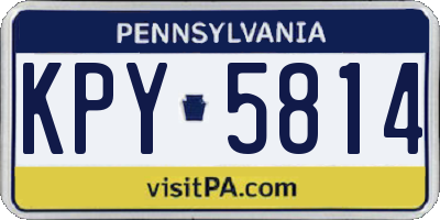 PA license plate KPY5814