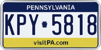 PA license plate KPY5818