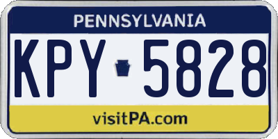 PA license plate KPY5828