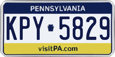 PA license plate KPY5829
