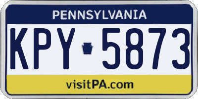 PA license plate KPY5873