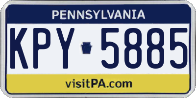 PA license plate KPY5885