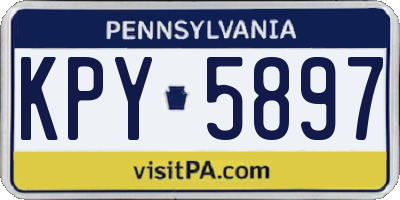 PA license plate KPY5897