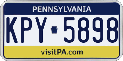 PA license plate KPY5898