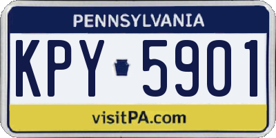 PA license plate KPY5901