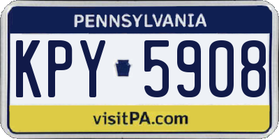 PA license plate KPY5908
