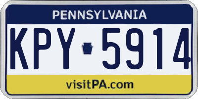 PA license plate KPY5914