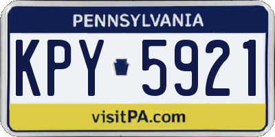 PA license plate KPY5921