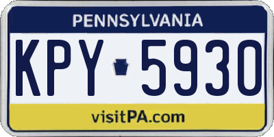 PA license plate KPY5930