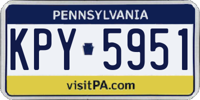 PA license plate KPY5951