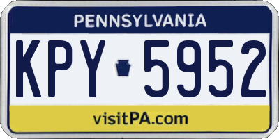 PA license plate KPY5952