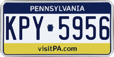 PA license plate KPY5956