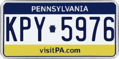 PA license plate KPY5976