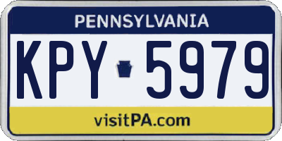 PA license plate KPY5979