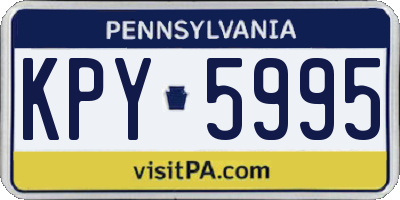 PA license plate KPY5995