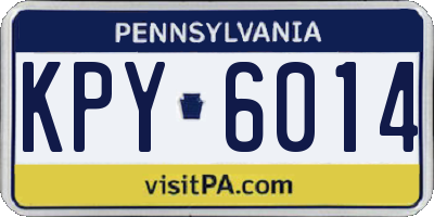 PA license plate KPY6014