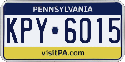 PA license plate KPY6015