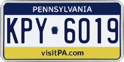 PA license plate KPY6019