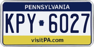 PA license plate KPY6027