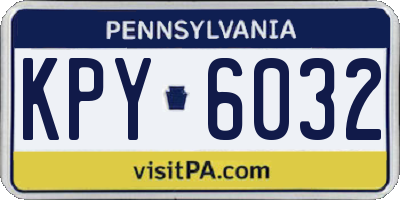 PA license plate KPY6032
