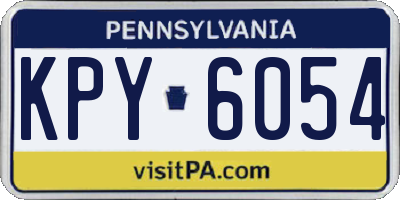 PA license plate KPY6054