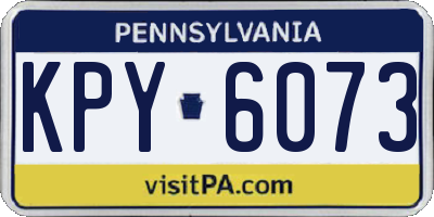PA license plate KPY6073