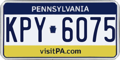 PA license plate KPY6075