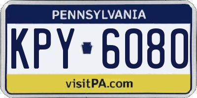 PA license plate KPY6080